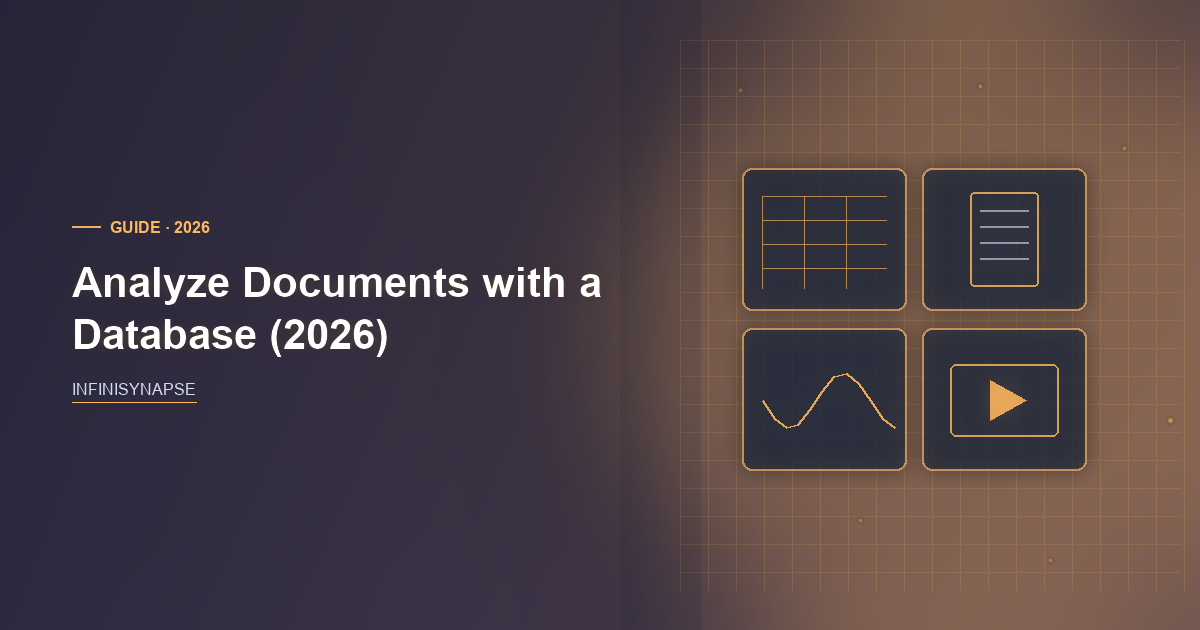 Analyze Documents with Database: Bind, Then Replay — InfiniSynapse guide cover