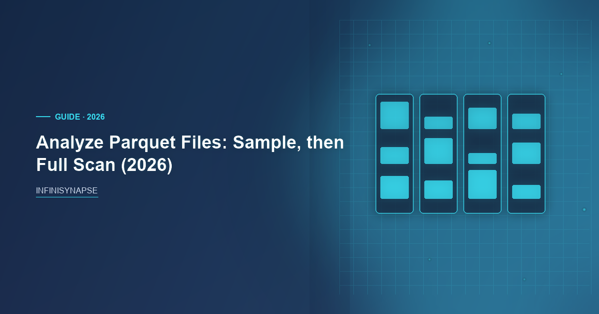 Analyze Parquet Files: Bind, Then Replay — InfiniSynapse guide cover