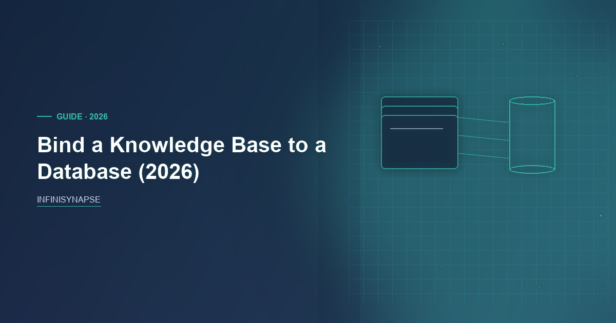 Bind a Knowledge Base to a Database (2026) — InfiniSynapse guide cover