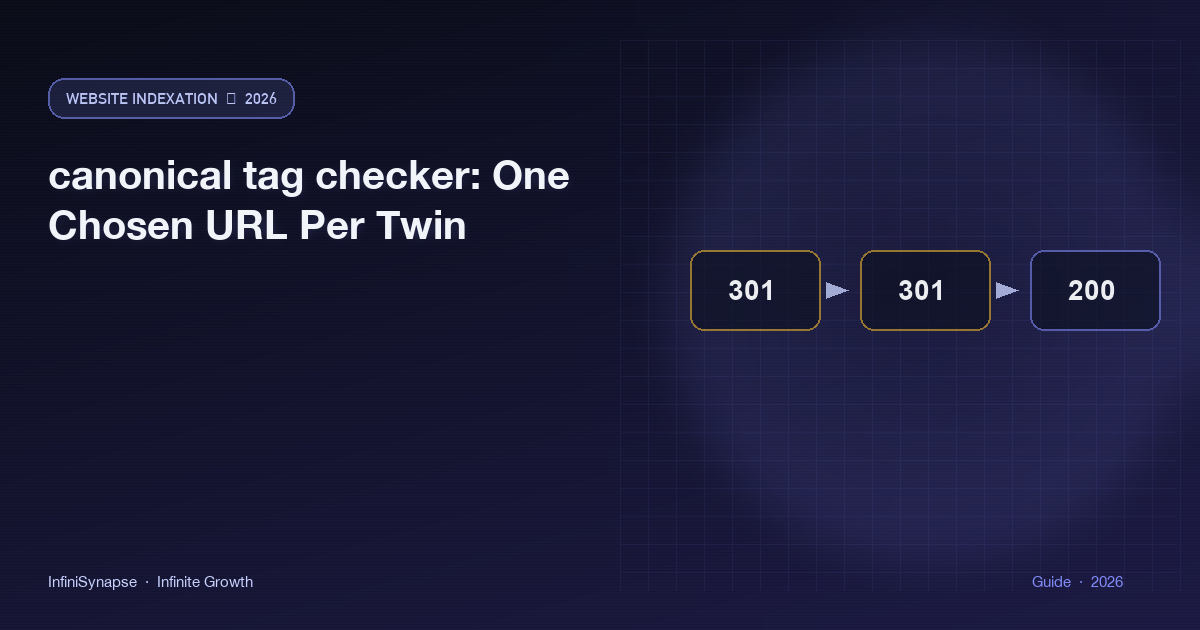 canonical tag checker: one chosen URL per twin on a sitemap sample before rewriting titles