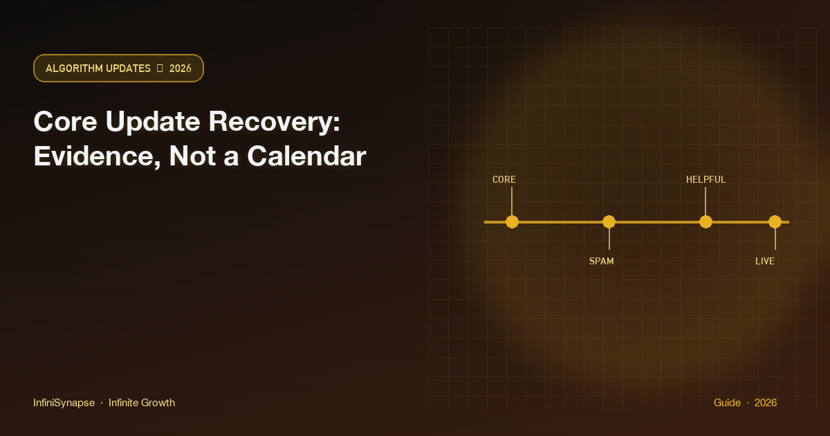 Core update recovery as an evidence process, not a calendar