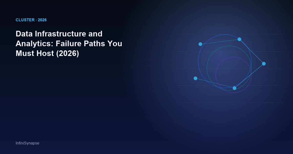 Data Infrastructure and Analytics: Failure Paths You Must Host (2026)