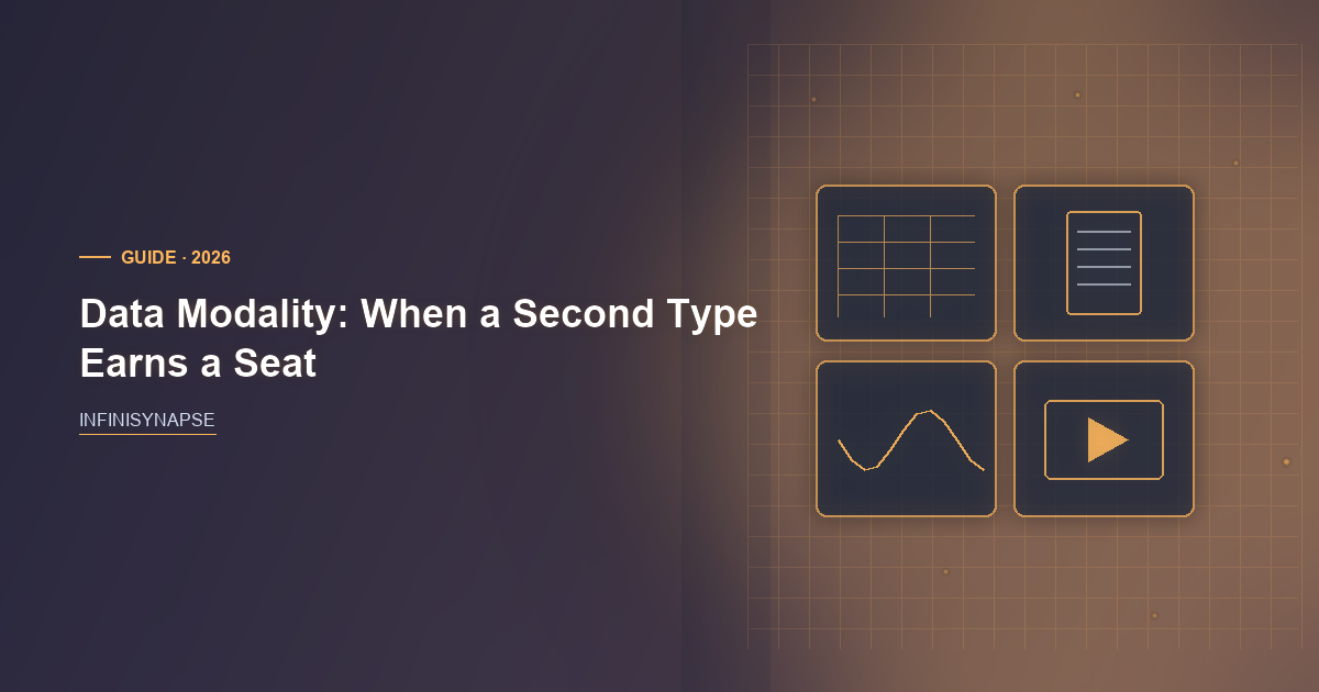 Data Modality: Bind, Then Replay — InfiniSynapse guide cover