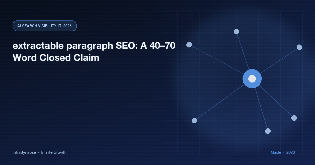 extractable paragraph SEO as a 40 to 70 word closed claim versus open rants and bullet dumps