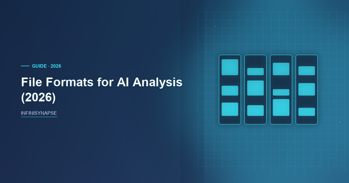 File Formats for AI Analysis: Bind, Then Replay — InfiniSynapse guide cover