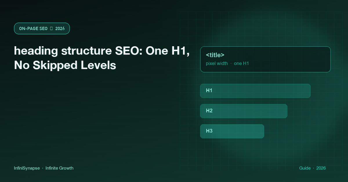 heading structure SEO: one H1 and no skipped levels on a live URL before you treat the title light as finished