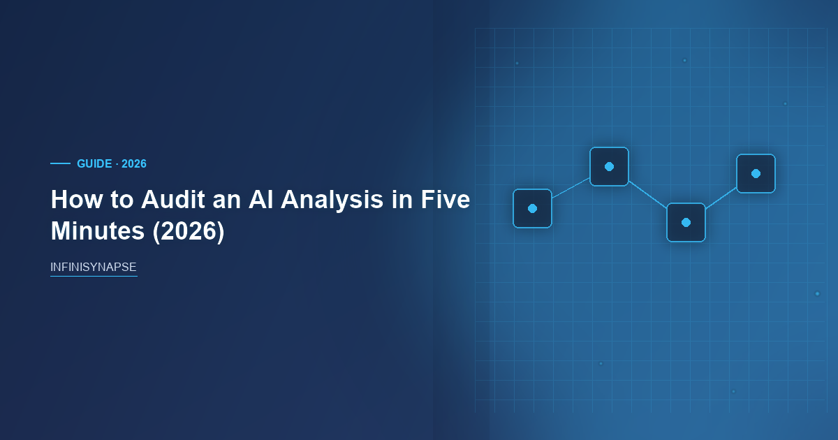 Audit an AI Analysis: Bind, Then Replay — InfiniSynapse guide cover