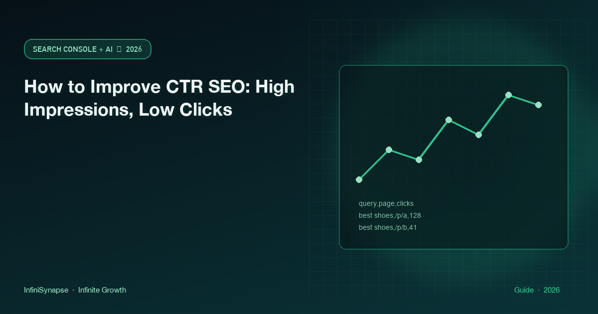 How to improve CTR SEO on high-impression low-click rows you already occupy, then a title test and eight-light re-check