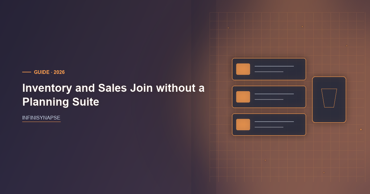 Inventory and Sales Join without a Planning Suite