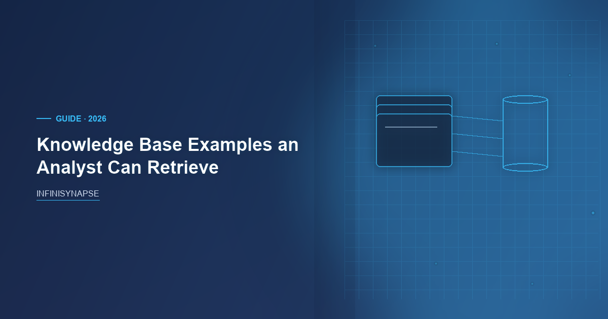 Knowledge Base Examples an Analyst Can Retrieve — InfiniSynapse guide cover