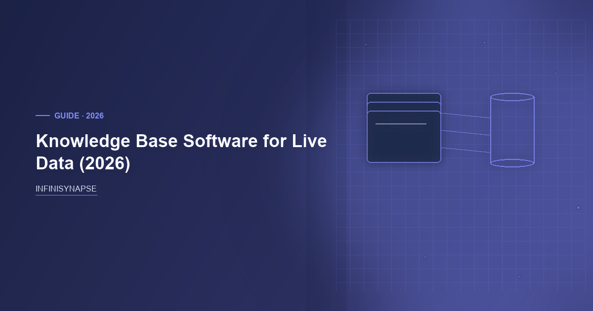 Knowledge Base Software for Live Data (2026) — InfiniSynapse guide cover