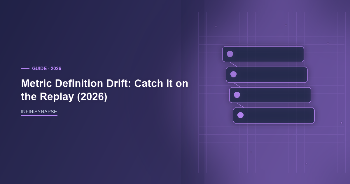 Metric Definition Drift: Bind, Then Replay — InfiniSynapse guide cover