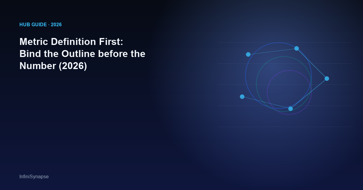 Metric Definition First: Bind the Outline before the Number (2026)