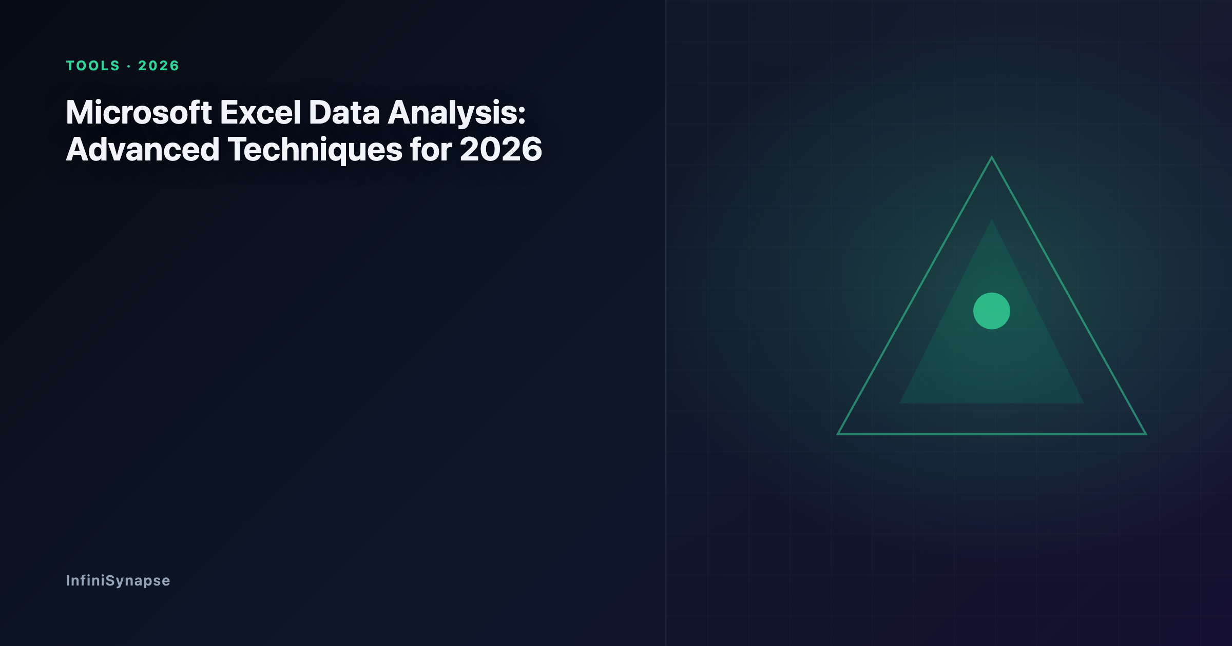 Advanced Microsoft Excel data analysis techniques for 2026: dynamic arrays, LAMBDA, What-If analysis, and Solver, with the boundary to an AI-native agent