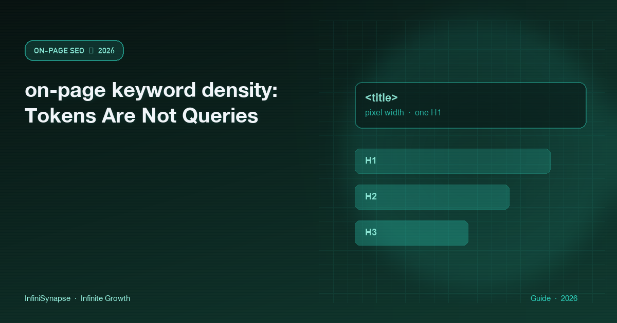on-page keyword density: count tokens on the shipped page, not Search Console queries