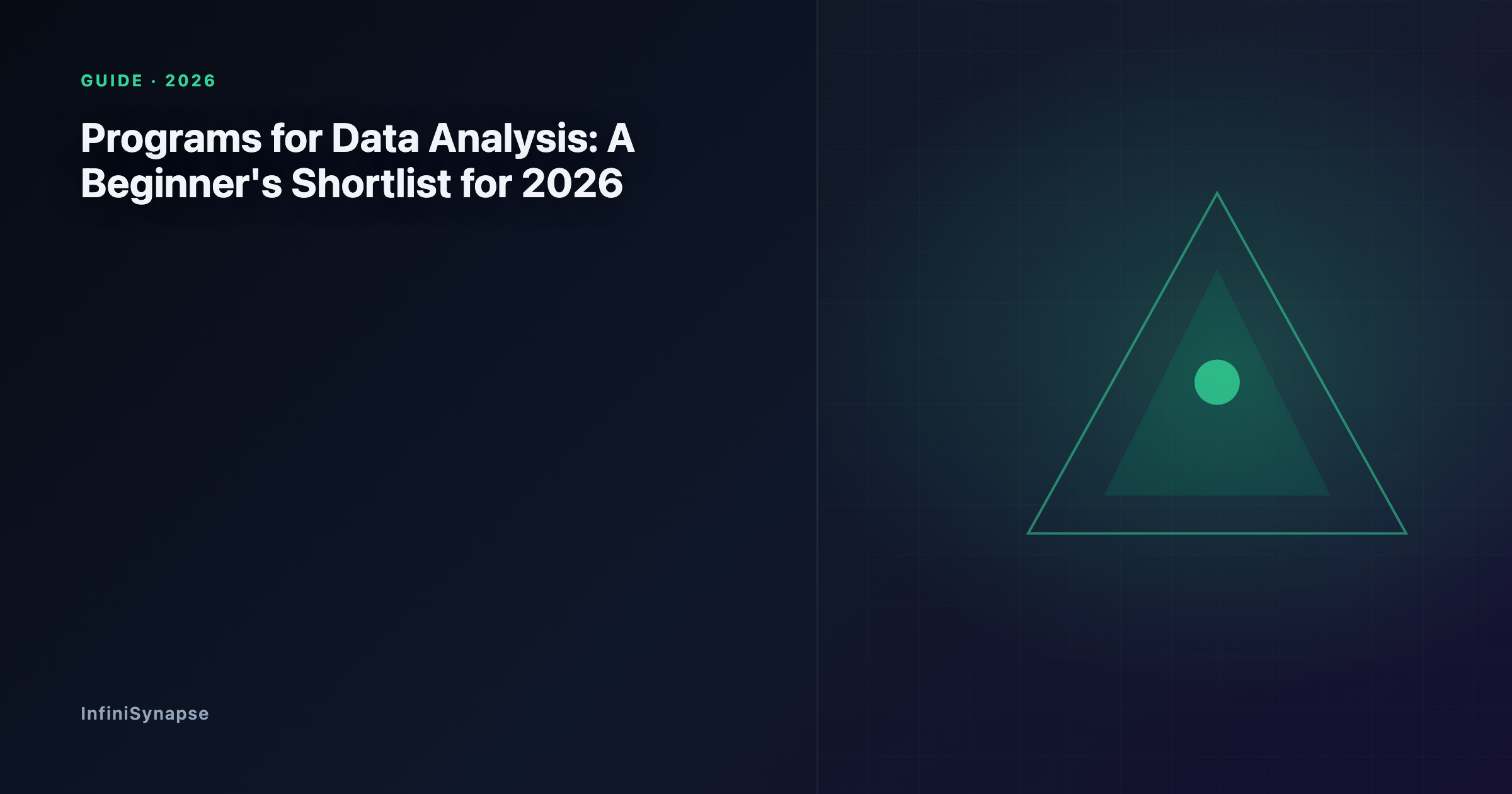 Beginner-friendly shortlist of programs for data analysis in 2026, arranged from easiest to most powerful, with the learning curve marked for each