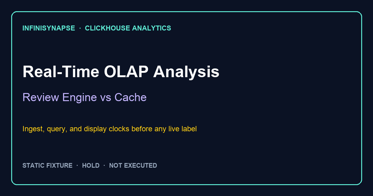 Static real-time OLAP analysis review of engine read versus cached tile clocks