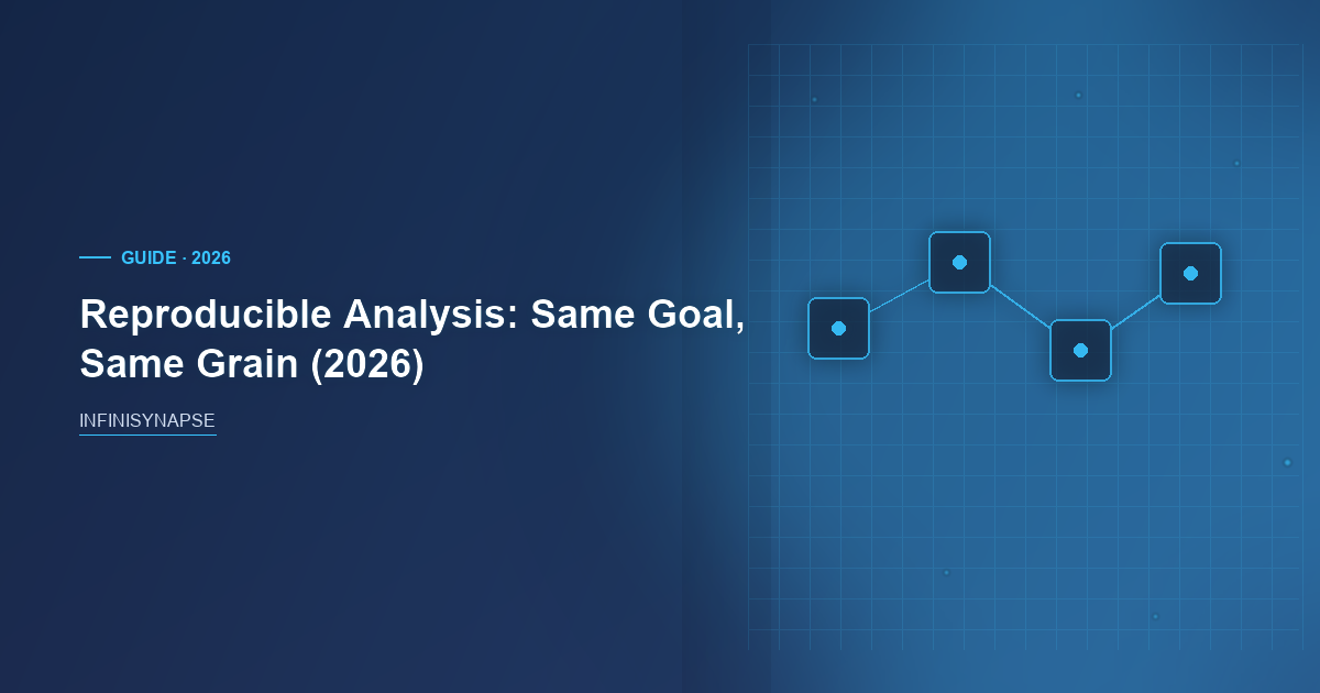 Reproducible Analysis: Bind, Then Replay — InfiniSynapse guide cover