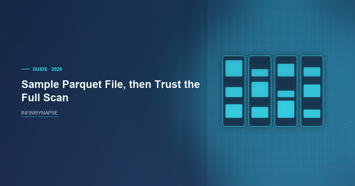 Sample Parquet File: Bind, Then Replay — InfiniSynapse guide cover