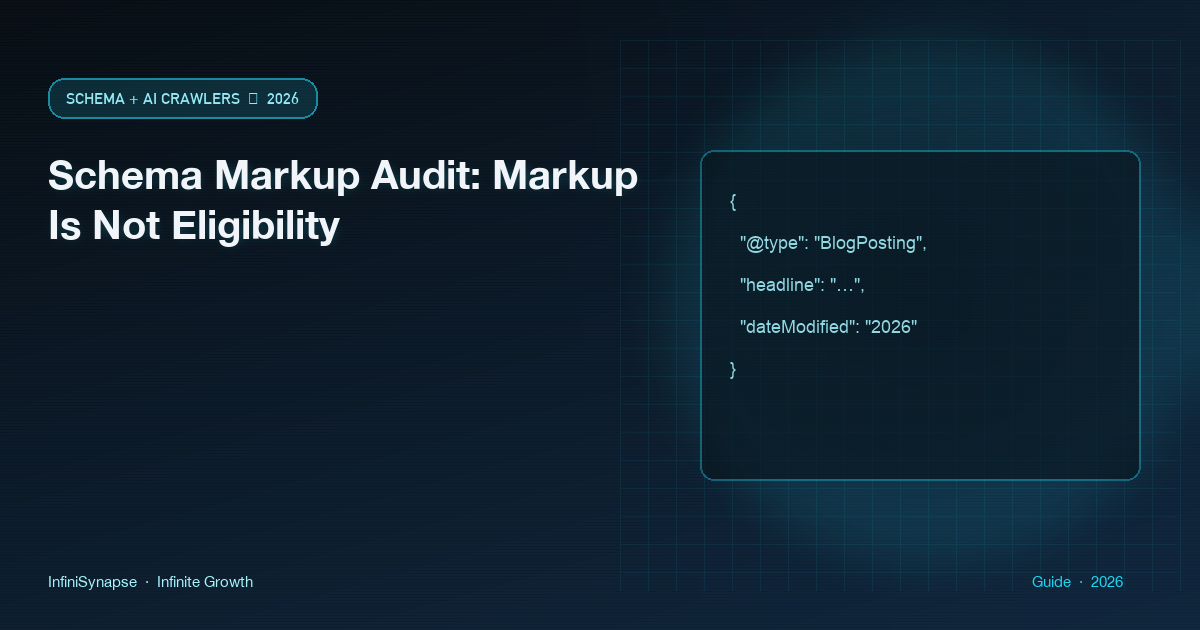 Schema markup audit that parses JSON-LD locally and separates markup from rich-result eligibility