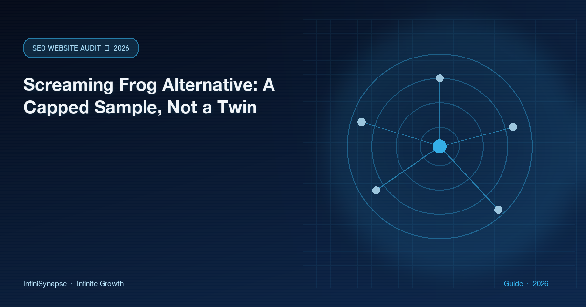 Screaming Frog alternative as a 50 to 500 sitemap sample, not a desktop crawl twin