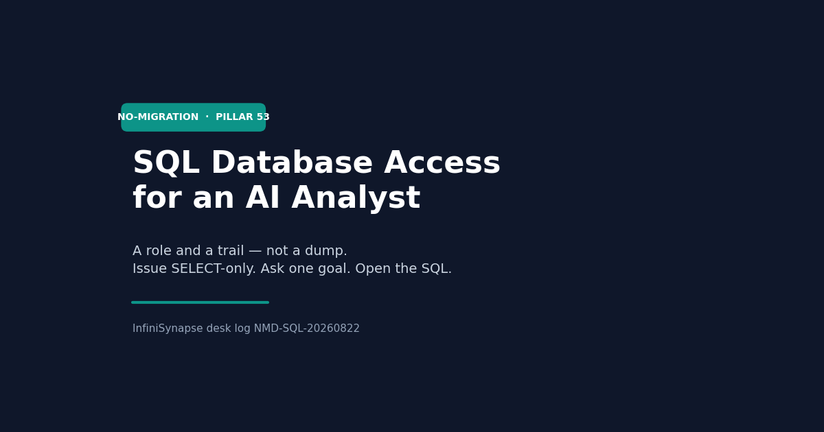 SQL Database: Bind, Then Replay — InfiniSynapse guide cover