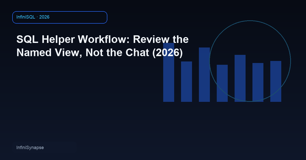 SQL Helper Workflow: Review the Named View, Not the Chat (2026)