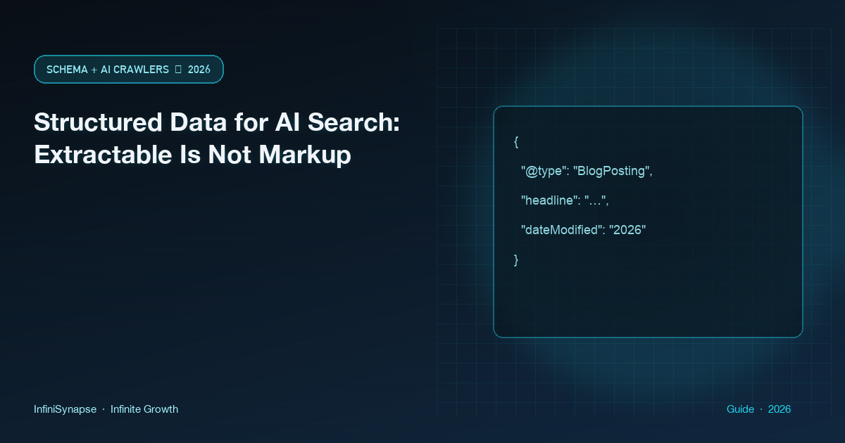 Structured data for AI search is not an extractable paragraph; citation and markup are two jobs