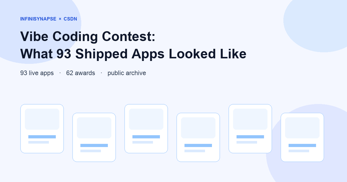 Vibe Coding Contest: What 93 Shipped Apps Looked Like
