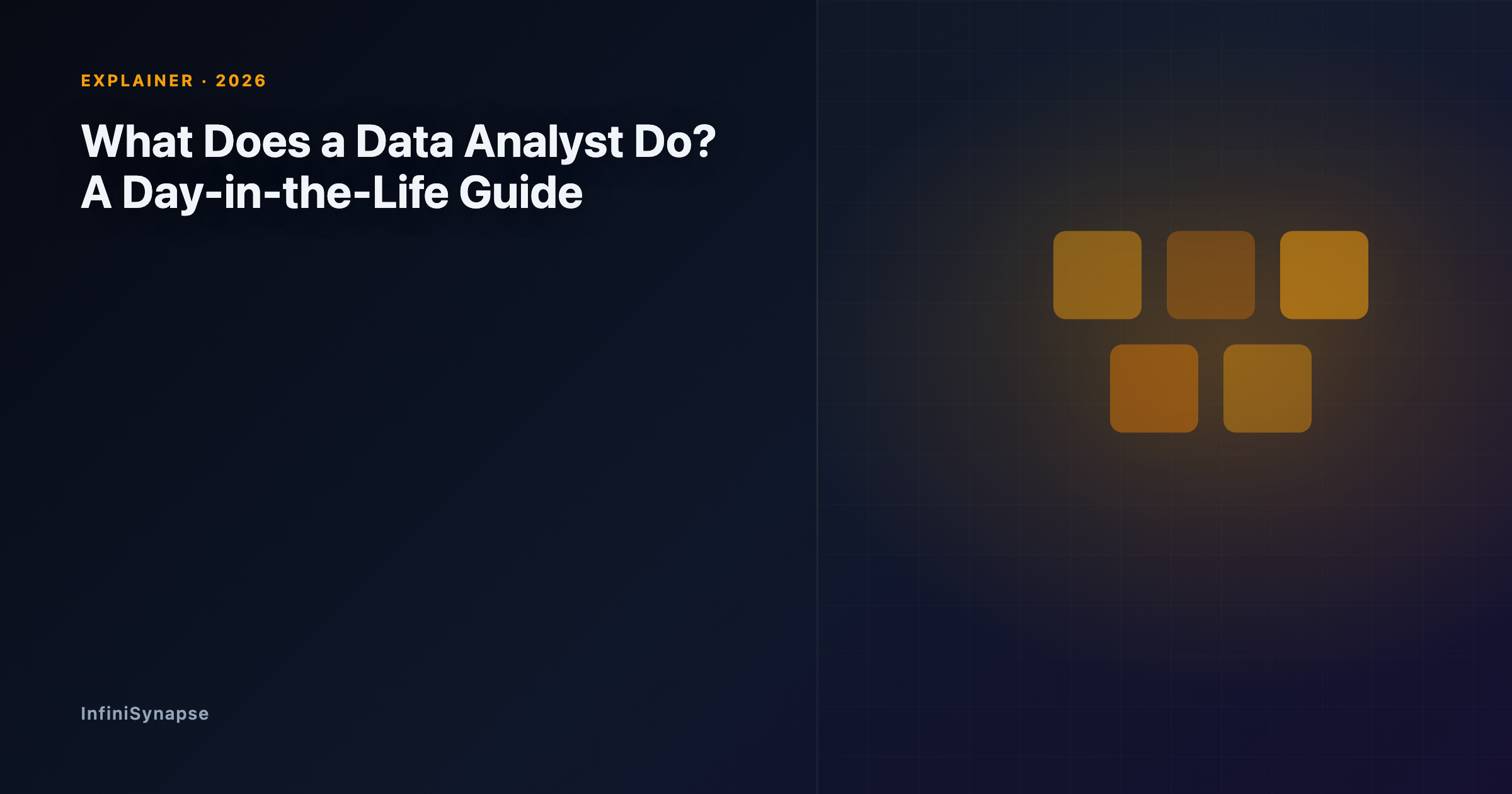 A day in the life illustrating what does a data analyst do: gathering data, cleaning, analyzing, and presenting findings to stakeholders