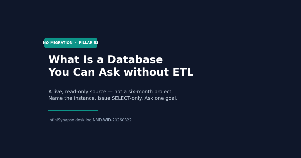 What Is a Database: Bind, Then Replay — InfiniSynapse guide cover