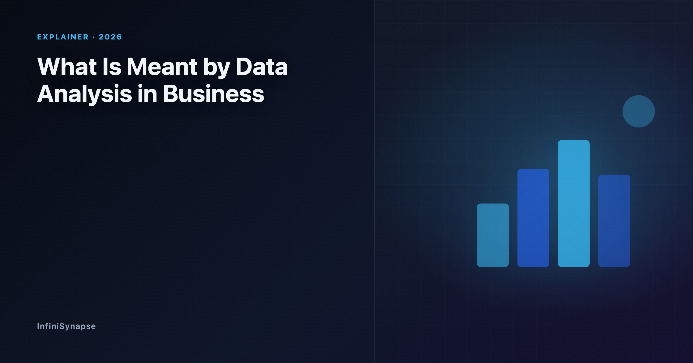 A business-context illustration of what is meant by data analysis, linking data to a concrete business decision