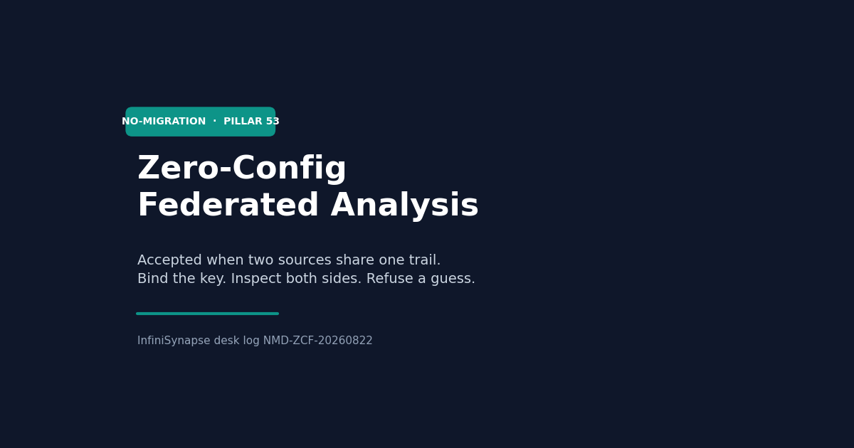 Federated Analysis: Bind, Then Replay — InfiniSynapse guide cover