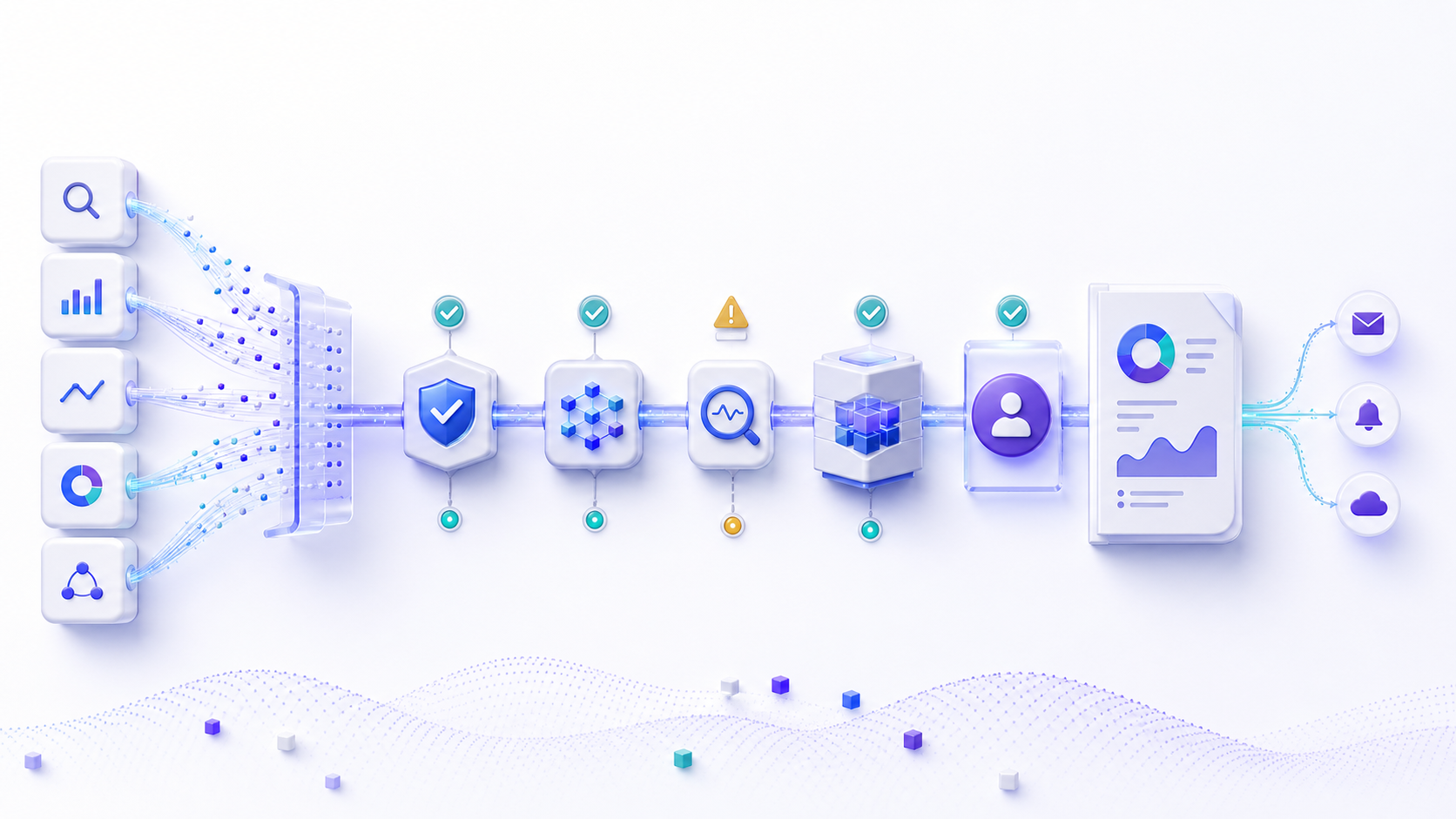 Automated SEO reporting pipeline with data sources, quality gates, human approval, and scheduled delivery