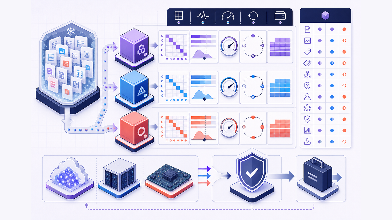 Document classification software evaluation laboratory comparing candidates on the same corpus across approach coverage, class metrics, confidence review, and pilot evidence