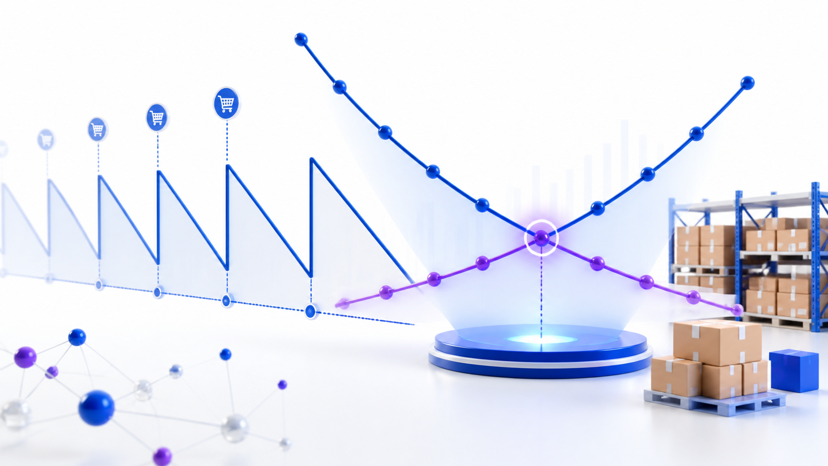 Economic order quantity analytics balancing ordering cost and inventory holding cost