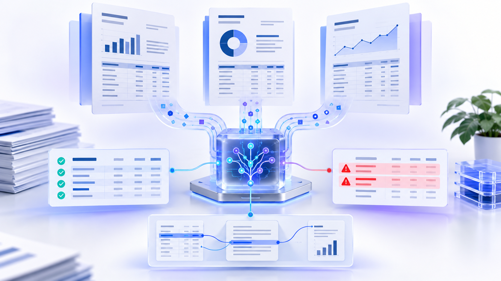 Topic-specific analytical illustration for AI financial statement analysis