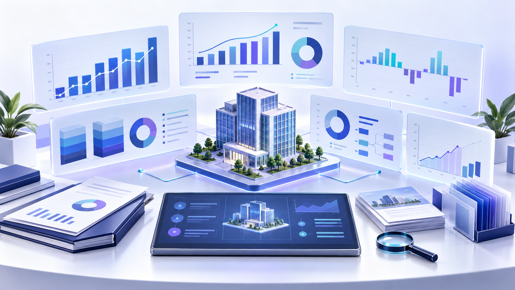 Topic-specific analytical illustration for company financial analysis