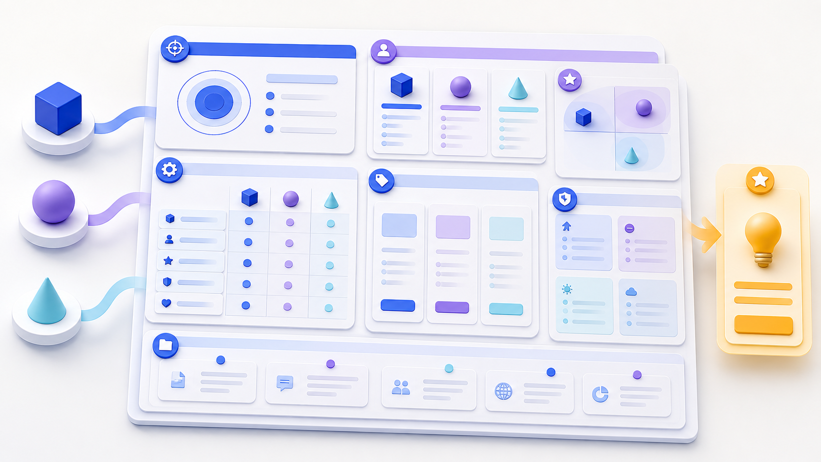 Competitive analysis template organizing competitor profiles, comparison matrices, positioning, evidence, and actions.