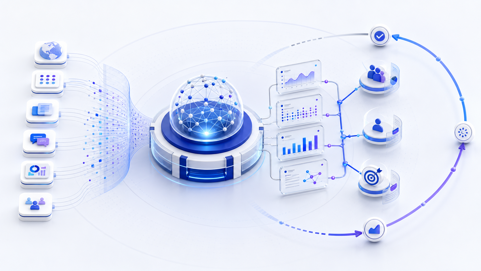 A competitive intelligence system connecting market signals, evidence validation, team distribution, and decision feedback.
