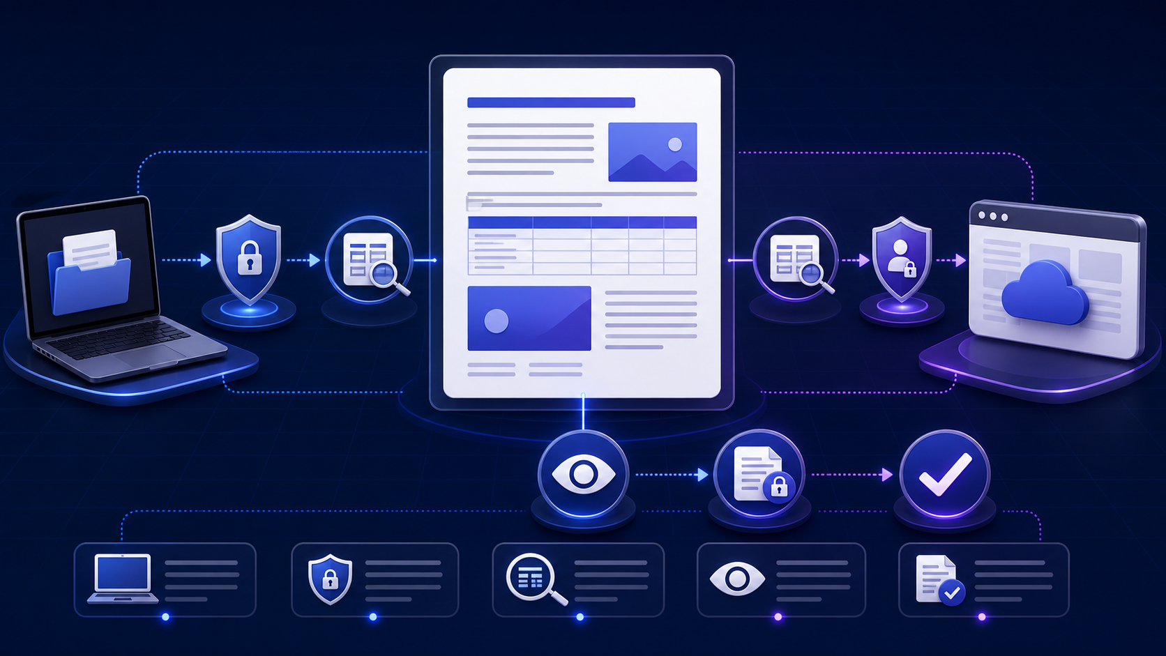 A DOCX viewer decision workflow comparing local and browser viewing with privacy, read-only, layout fidelity, and final verification checks
