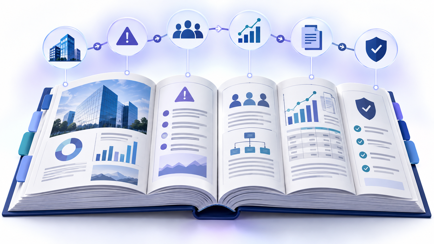 Topic-specific analytical illustration for how to read a 10-K