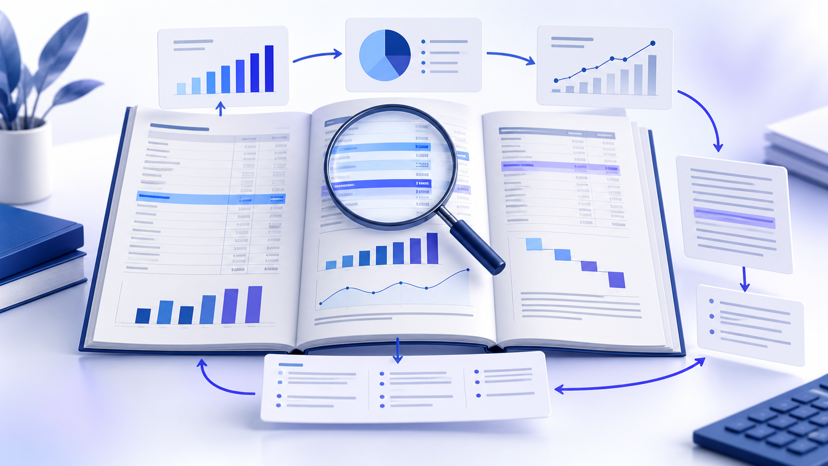 Topic-specific analytical illustration for how to read financial statements