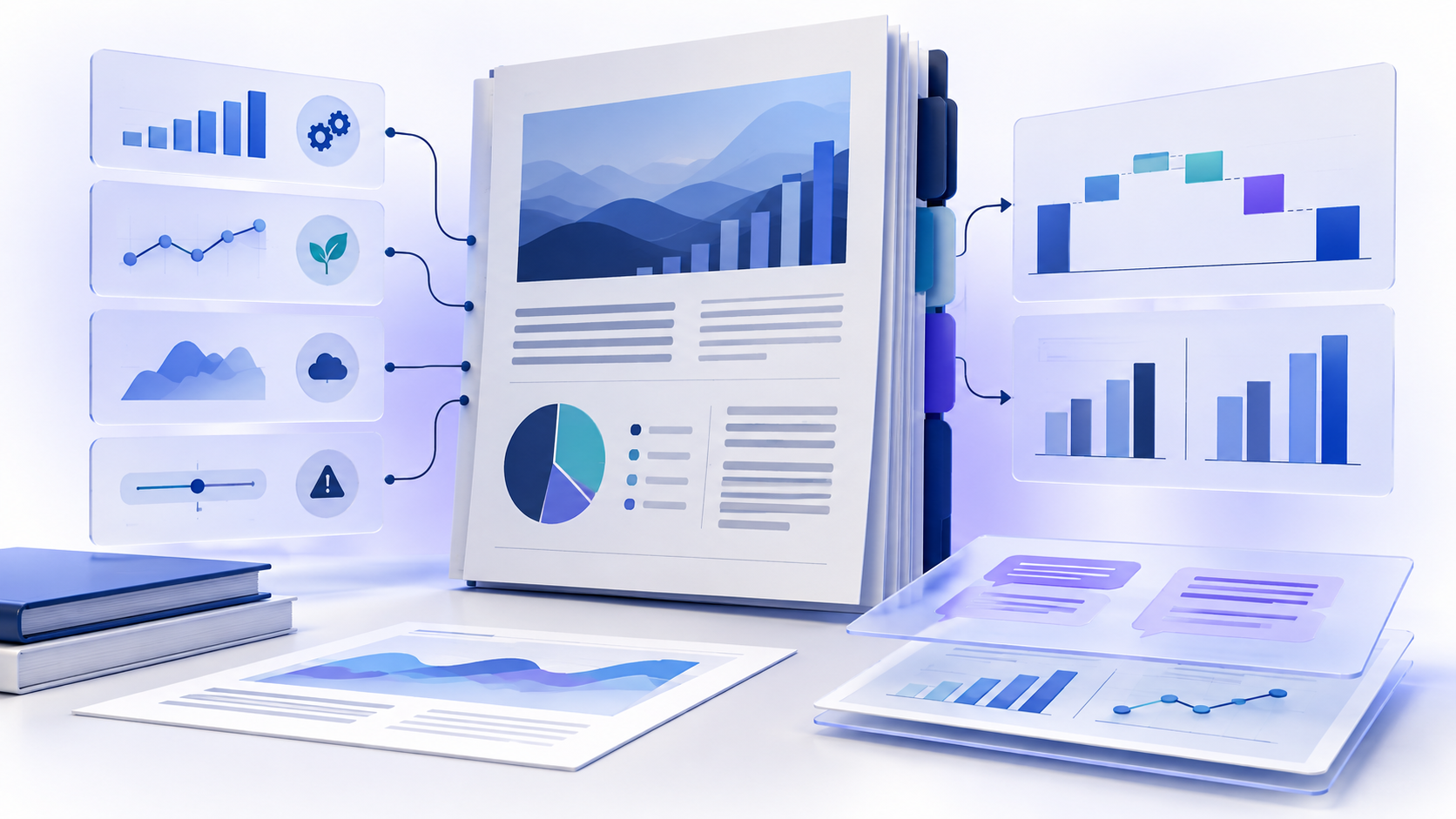 Topic-specific analytical illustration for management discussion and analysis