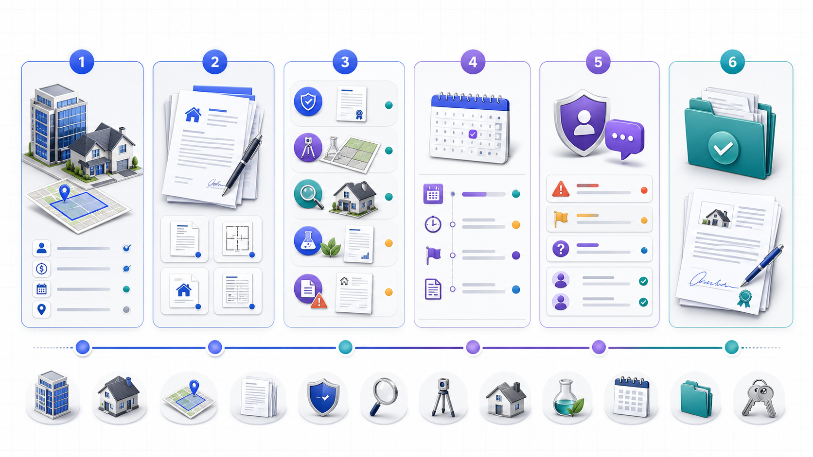 Real estate contract review workflow connecting property intake, purchase documents, title and diligence checks, deadlines, human escalation, and the closing package