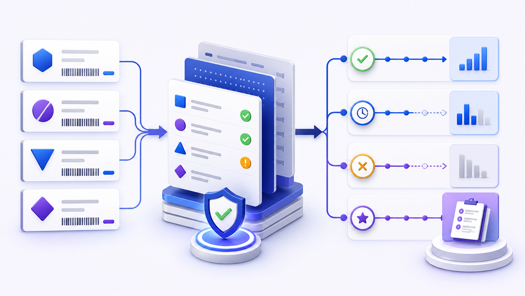 Journal identities passing through an official source database into active, historical and caution status paths and a verified shortlist