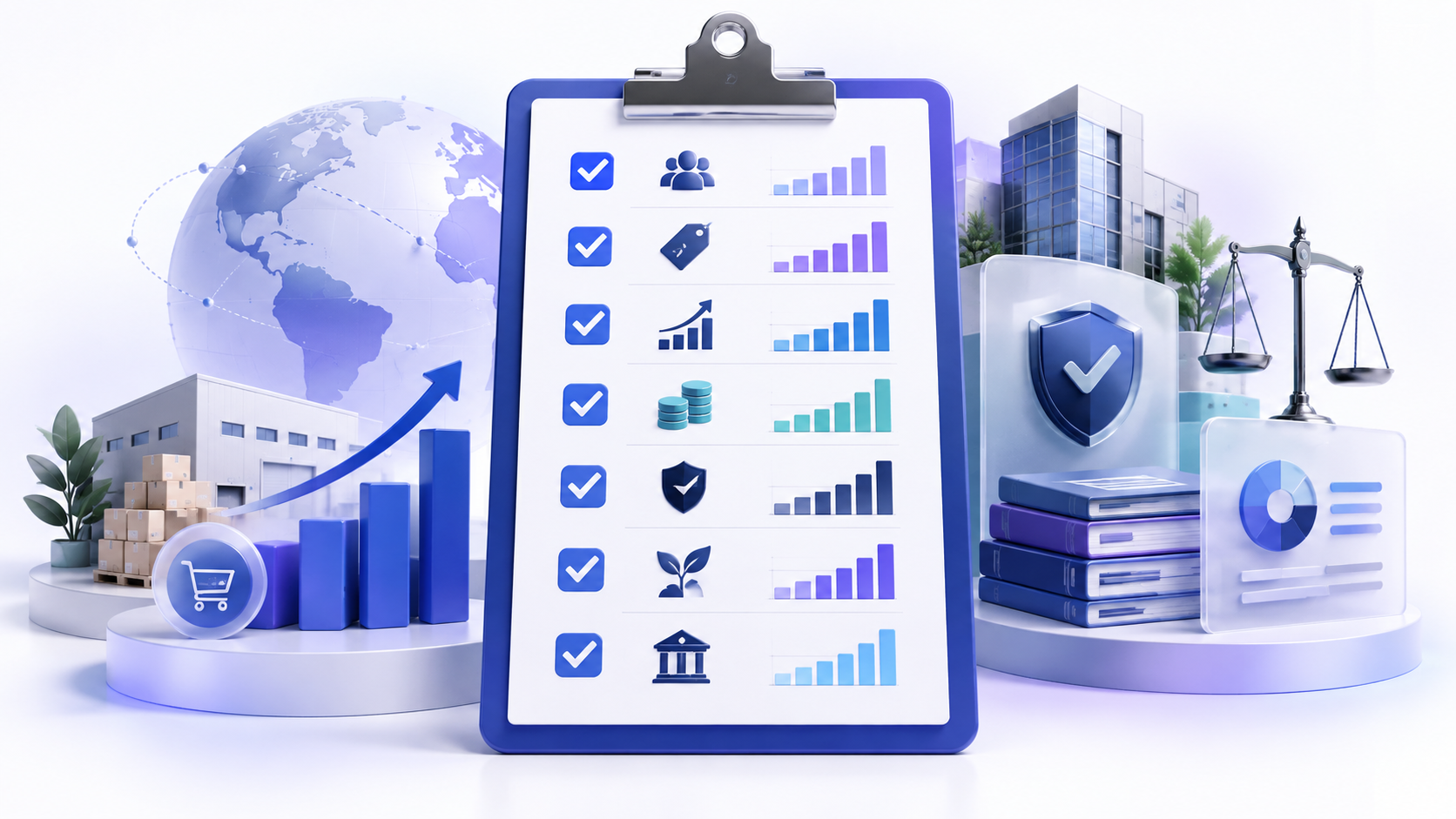 Topic-specific analytical illustration for signs of a high quality business