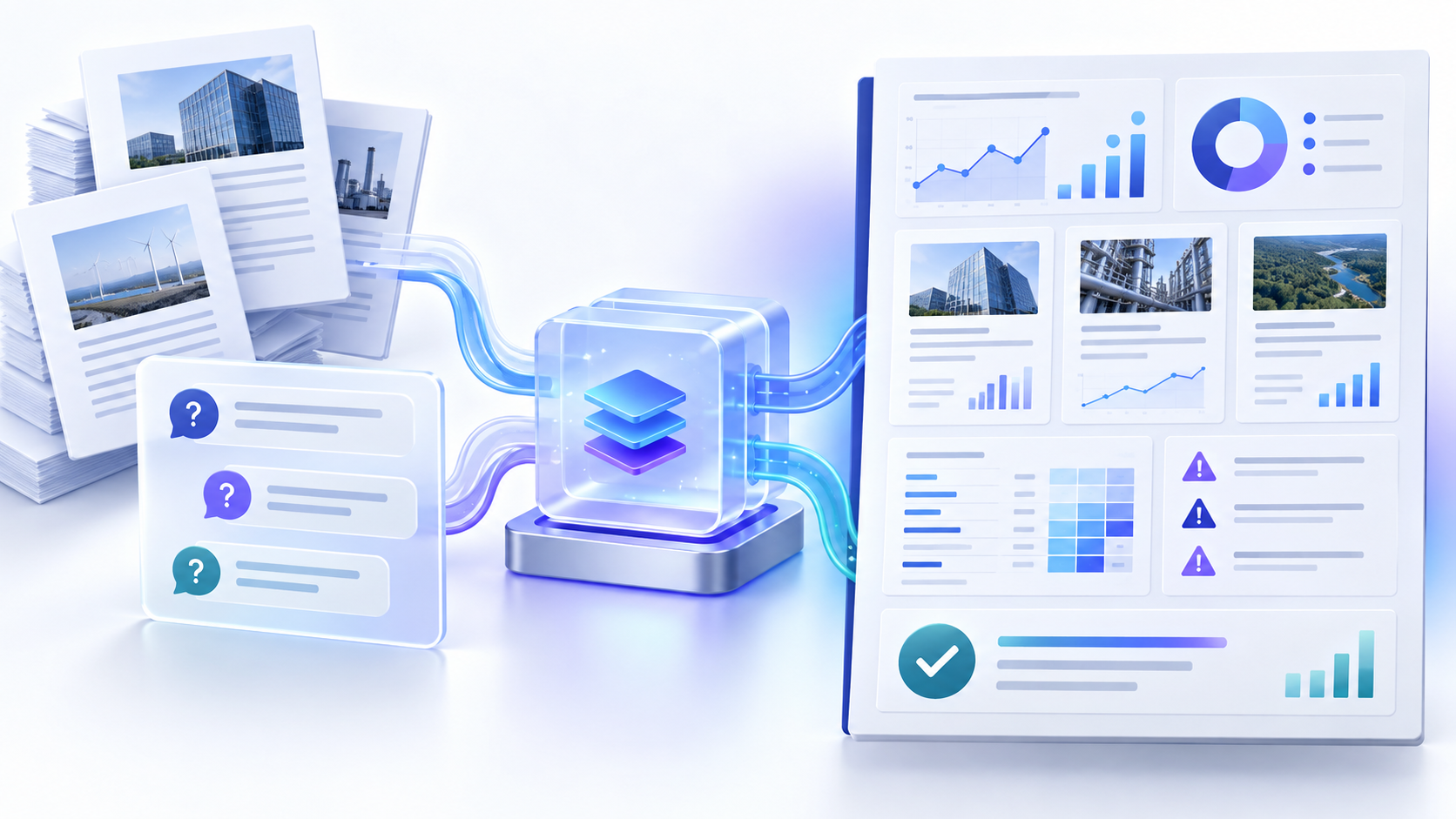 Topic-specific analytical illustration for stock analysis report generator