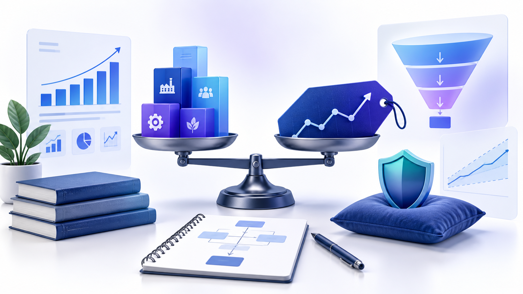 Topic-specific analytical illustration for stock valuation for beginners