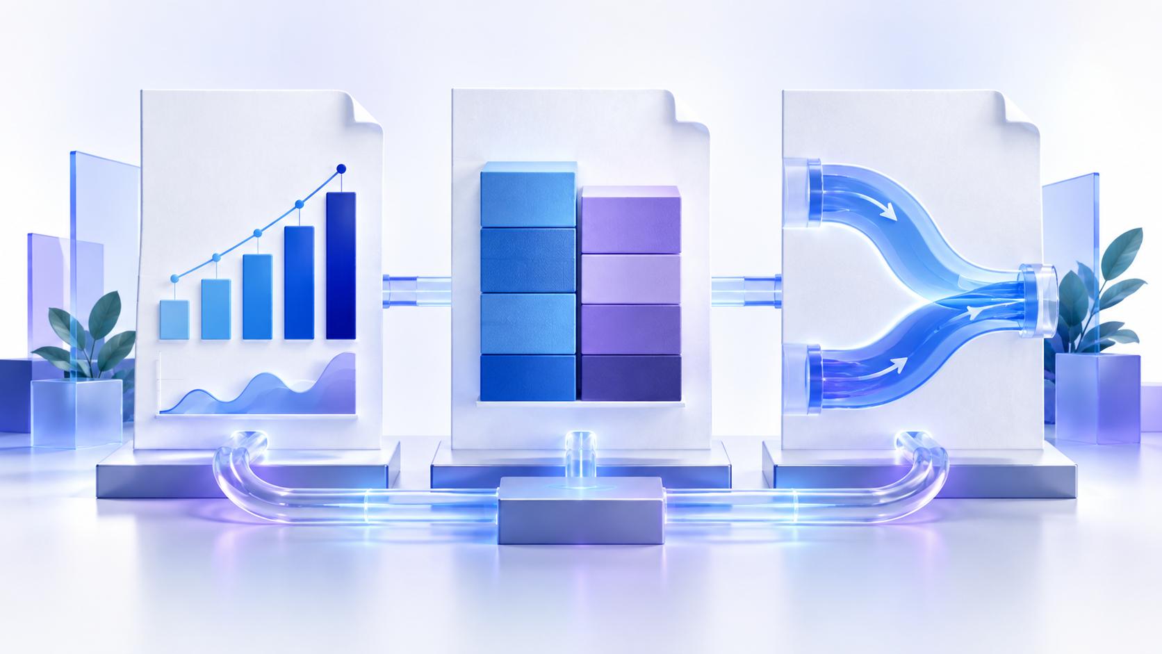 Topic-specific analytical illustration for three financial statements